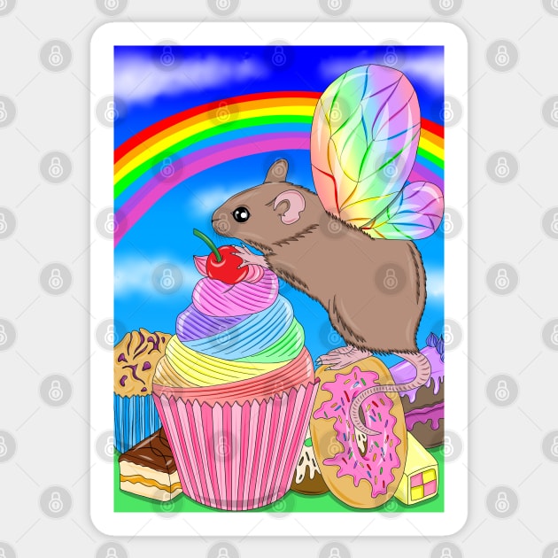 Cupcake fairy mouse Sticker by MelanieJeyakkumar